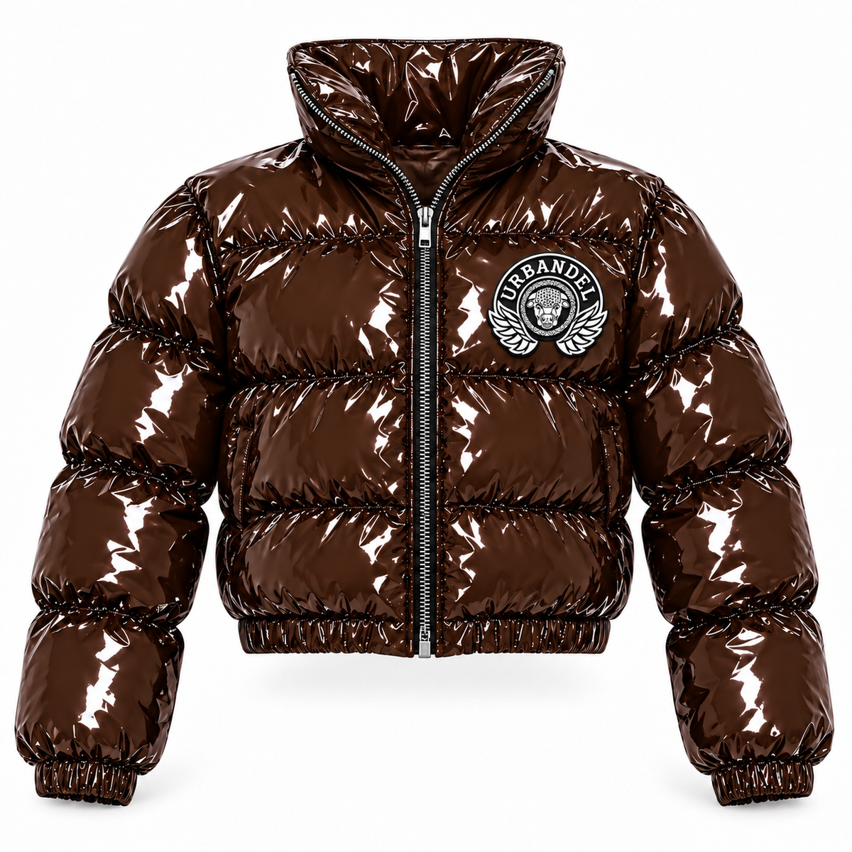 Bull Legacy Cropped Puffer Jacket – Brown
