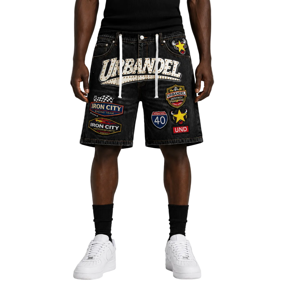 Iron City Racing Denim Shorts
