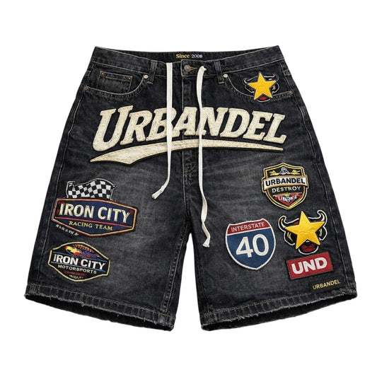 Iron City Racing Denim Shorts