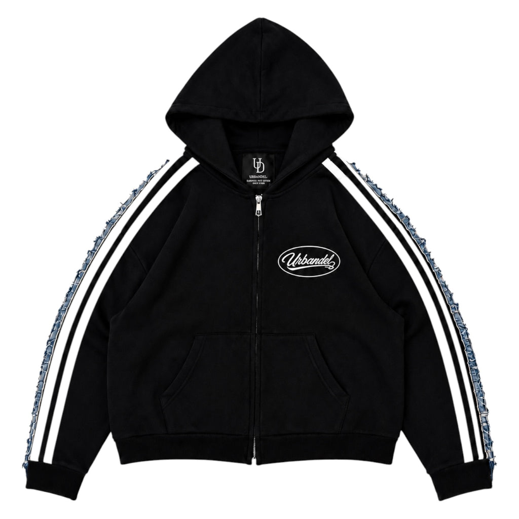 Trackline Denim Zip Hoodie