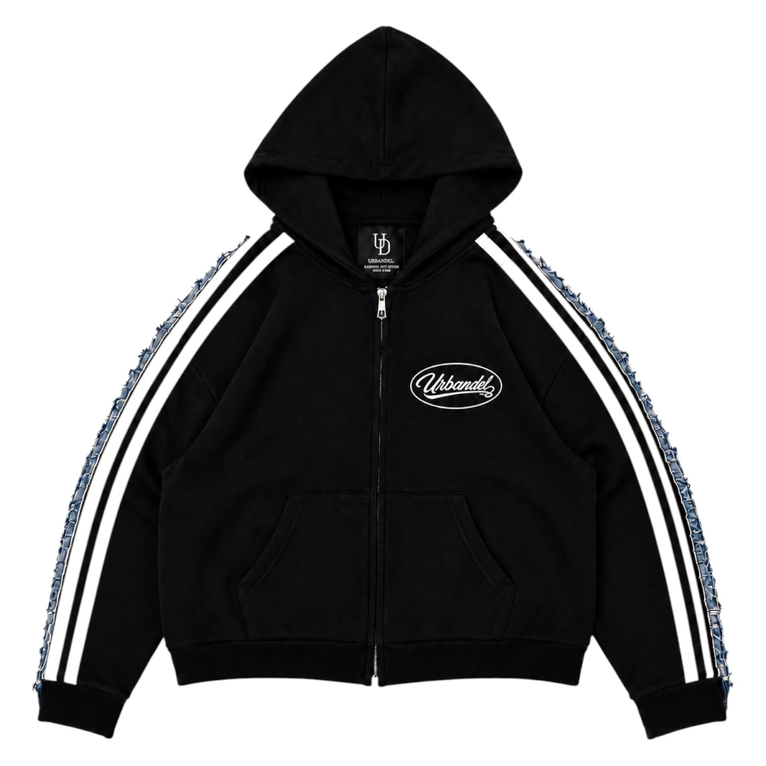 Trackline Denim Zip Hoodie