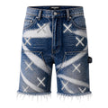 X-Strike Drift” Rhinestone Denim Shorts