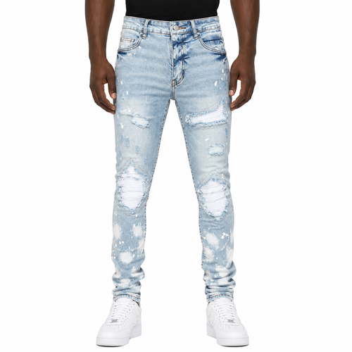 Glacier Distressed Stack Denim