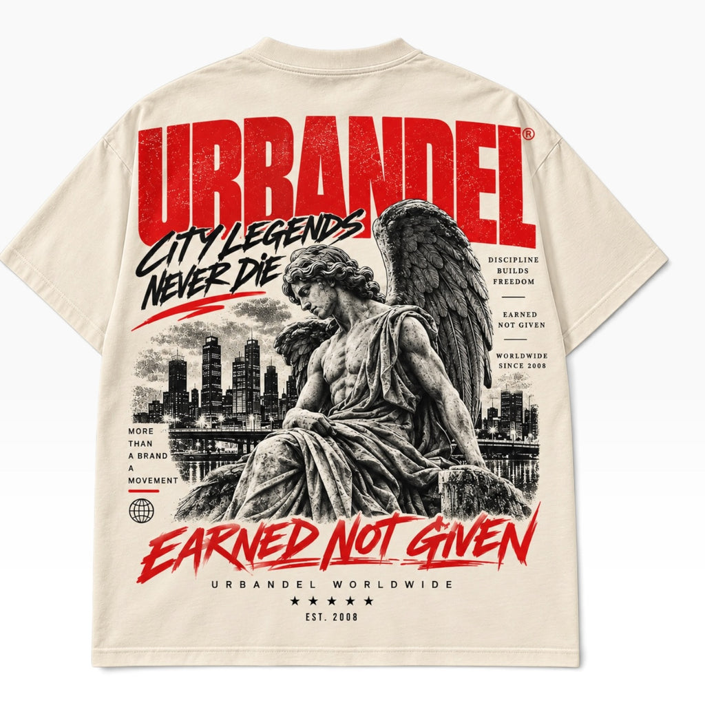 City Legends Never Die Heavyweight Tee - Vintage Cream