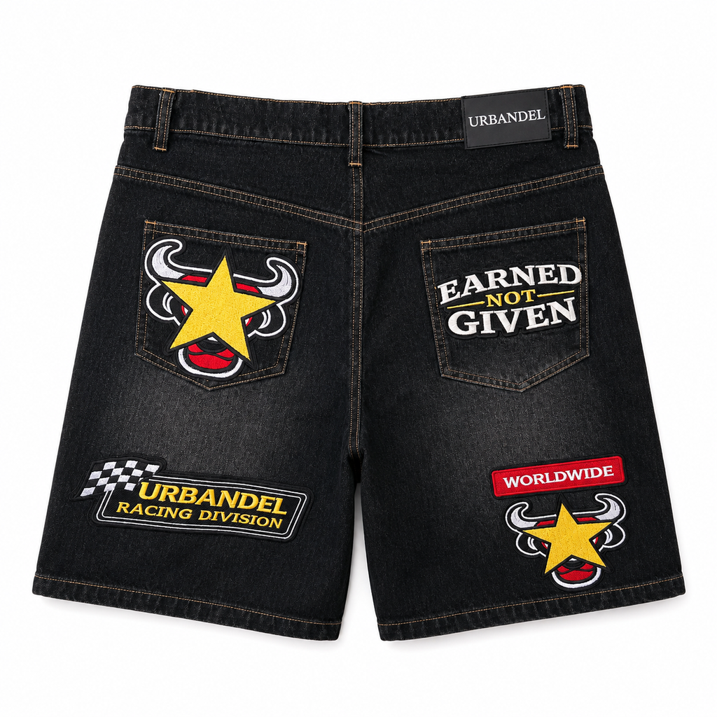 Iron City Racing Denim Shorts
