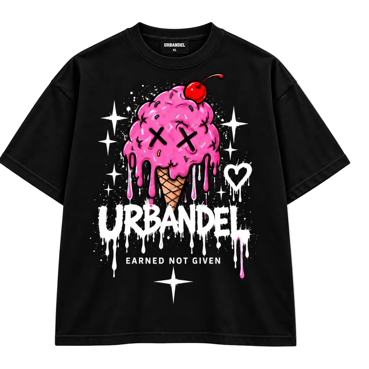 Melted Dreams Heavyweight Tee - Black
