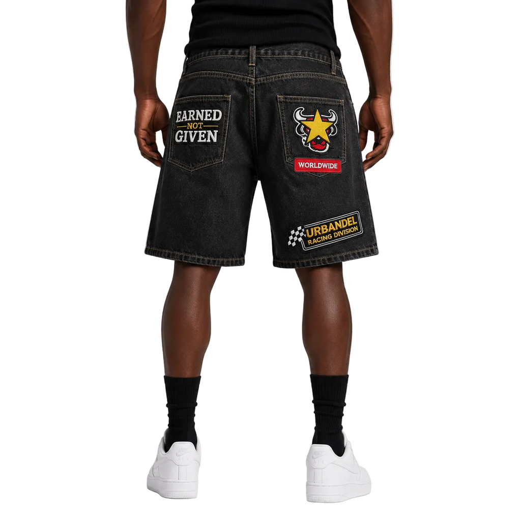 Iron City Racing Denim Shorts