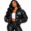 Bull Legacy Cropped Puffer Jacket – Black