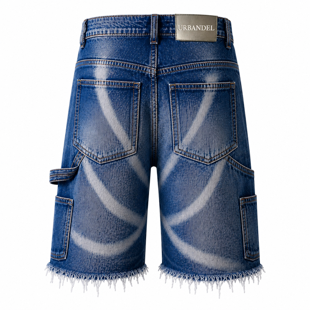 X-Strike Drift” Rhinestone Denim Shorts