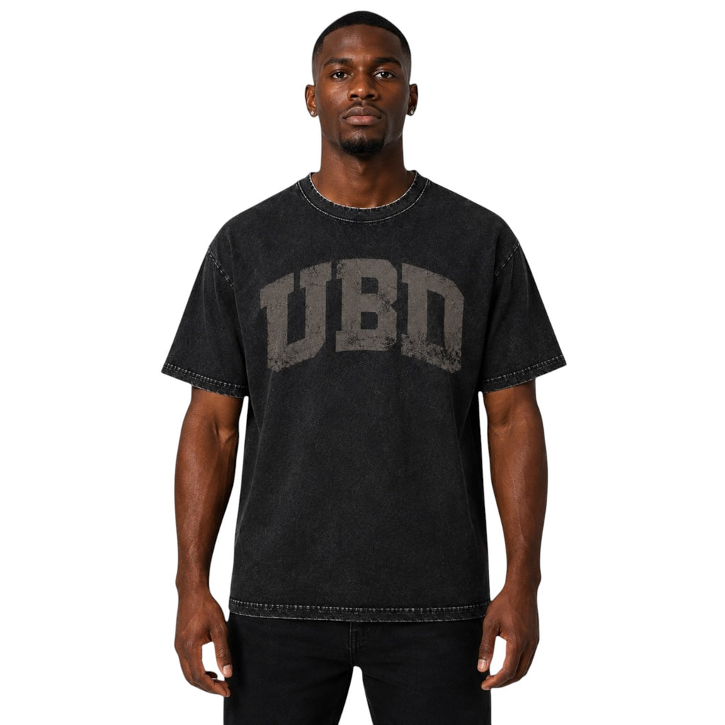 Cracked UBD Varsity Tee – Vintage Black
