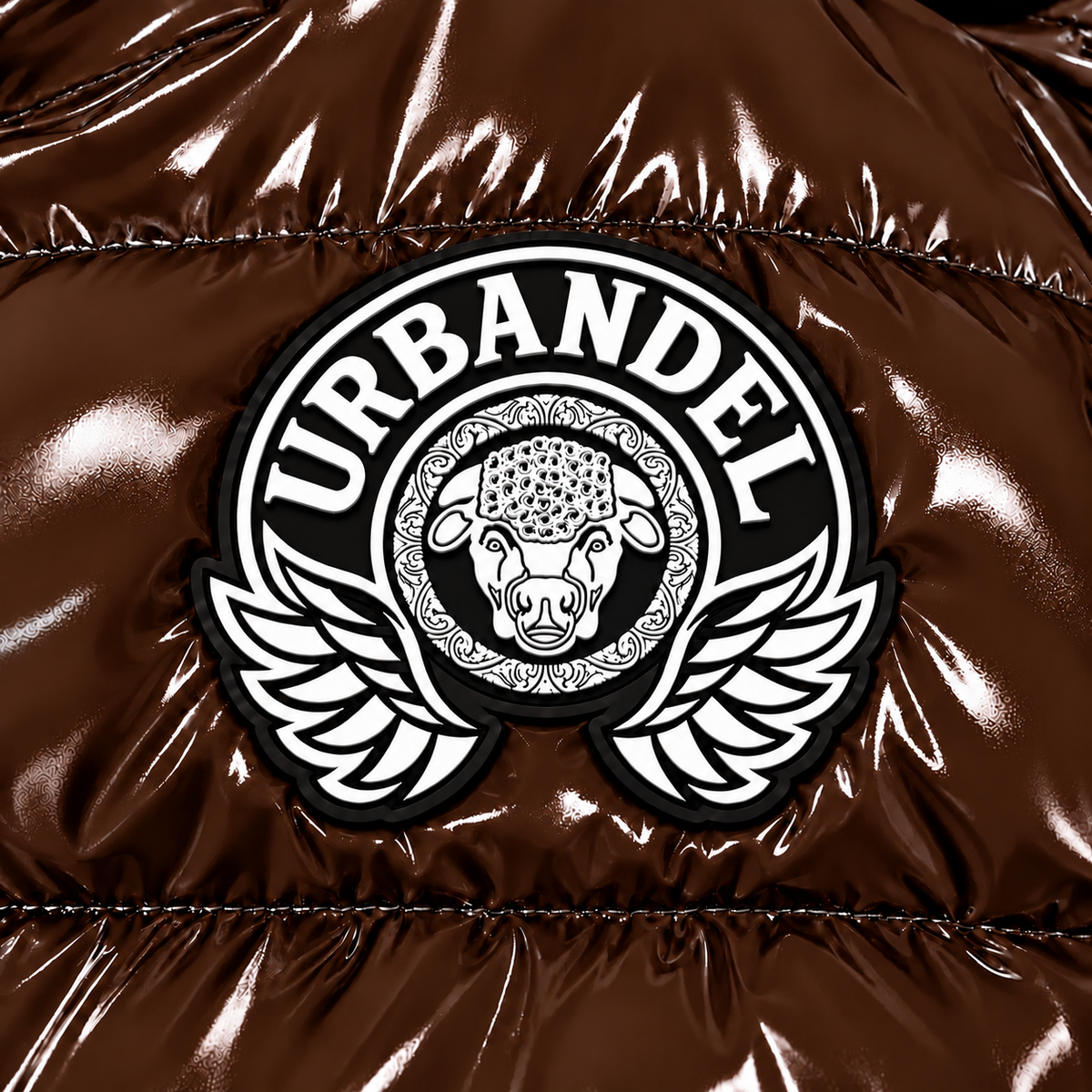 Bull Legacy Cropped Puffer Jacket – Brown
