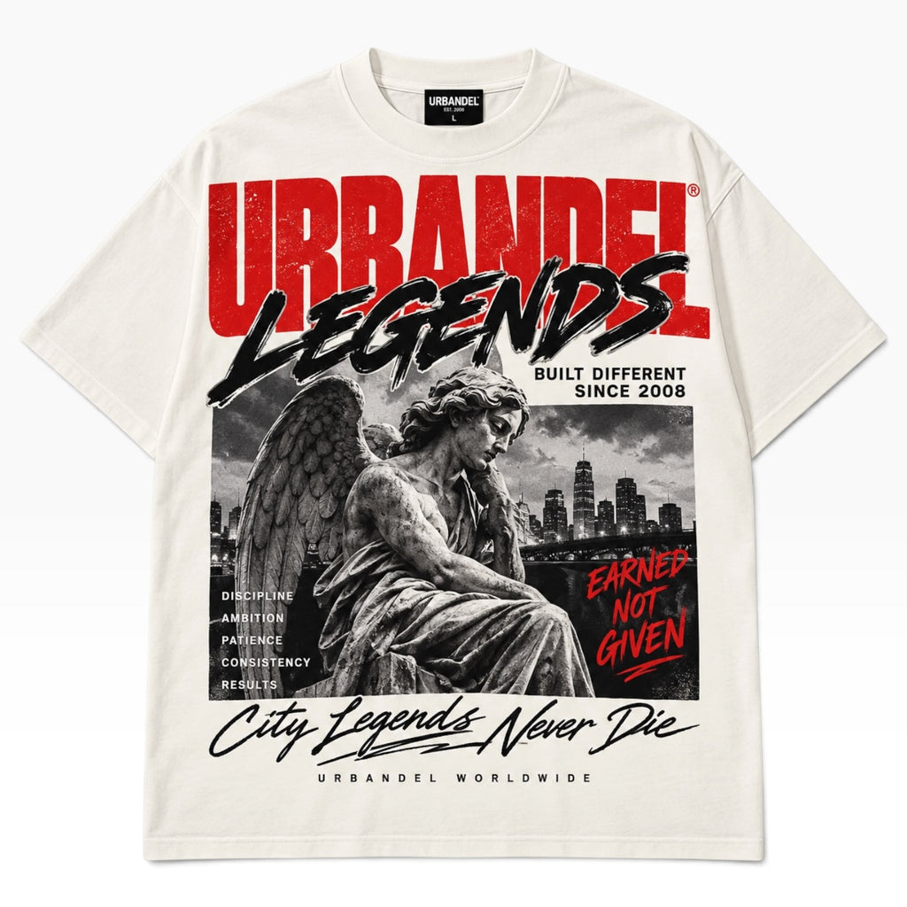 City Legends Never Die Heavyweight Tee - Vintage Cream