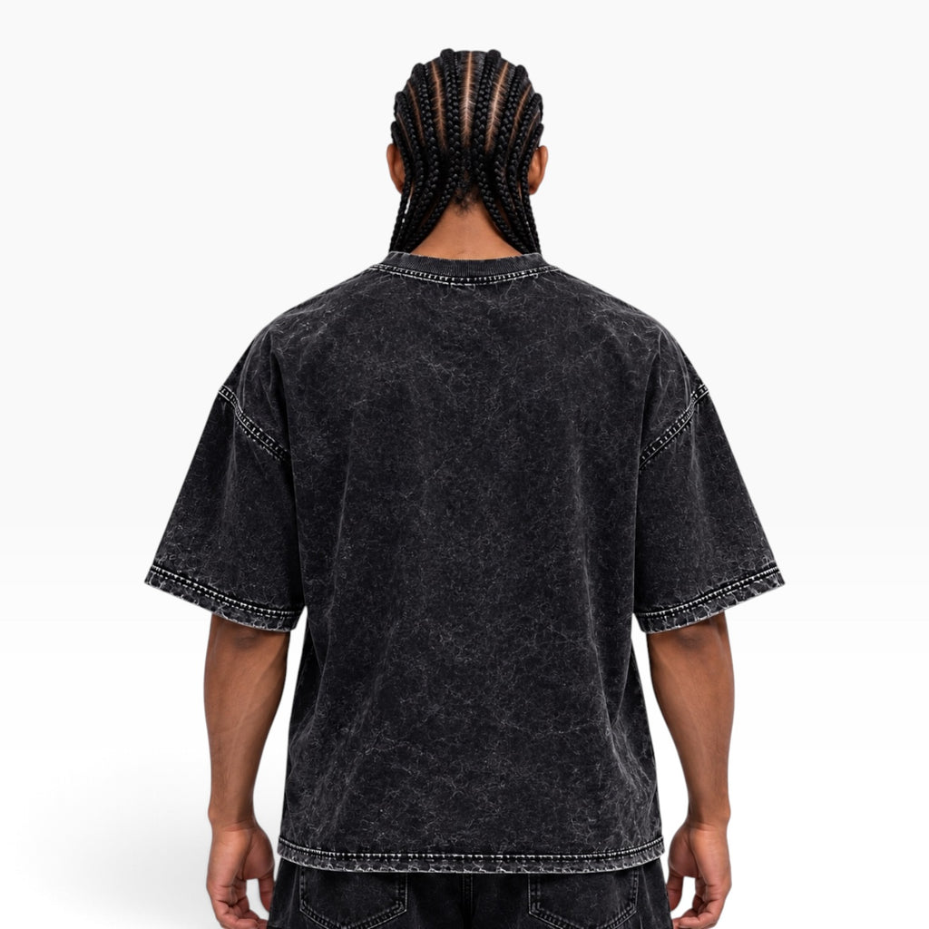 Earned Smile Heavyweight Tee – Washed Black