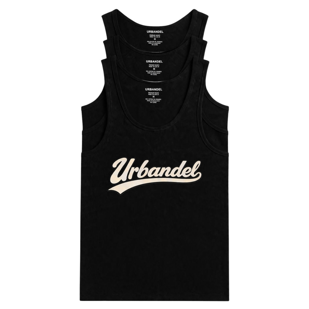 Script Core” Ribbed Tank (3-Pack)