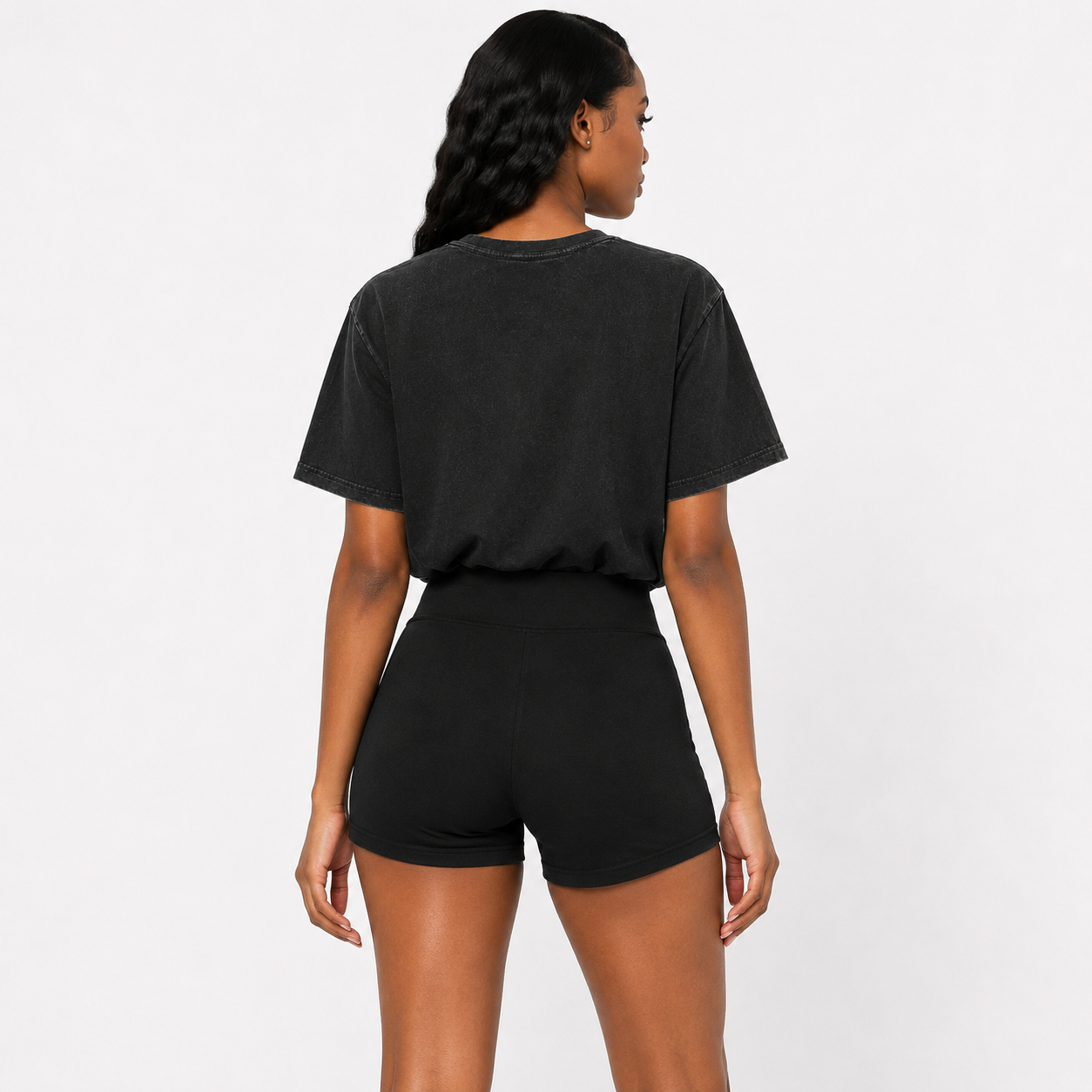 UB Vintage Script Tee – Washed Black