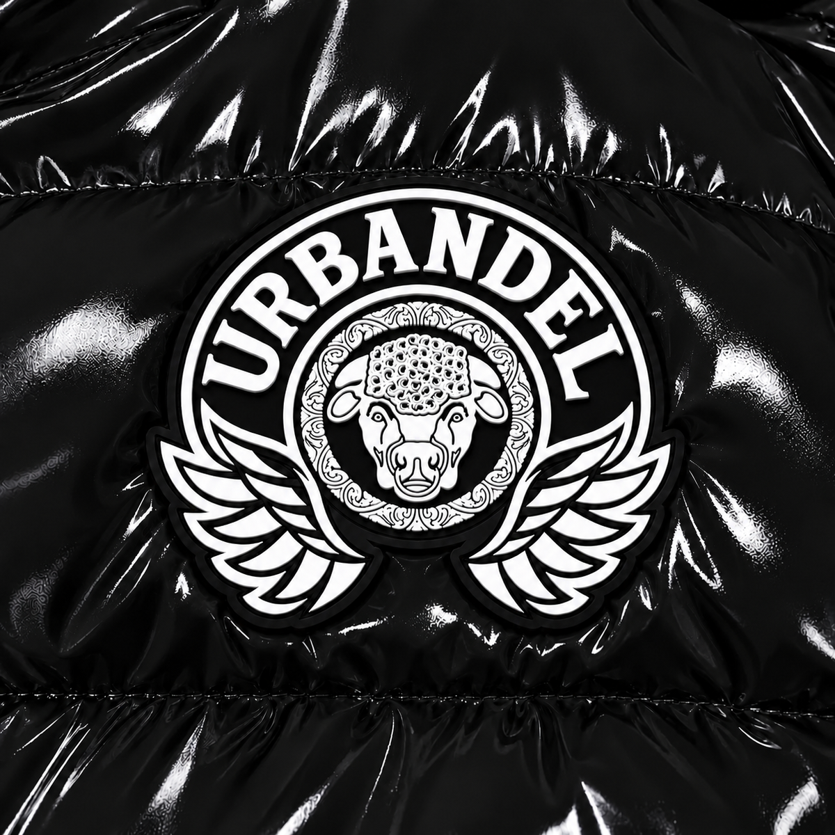 Bull Legacy Cropped Puffer Jacket – Black