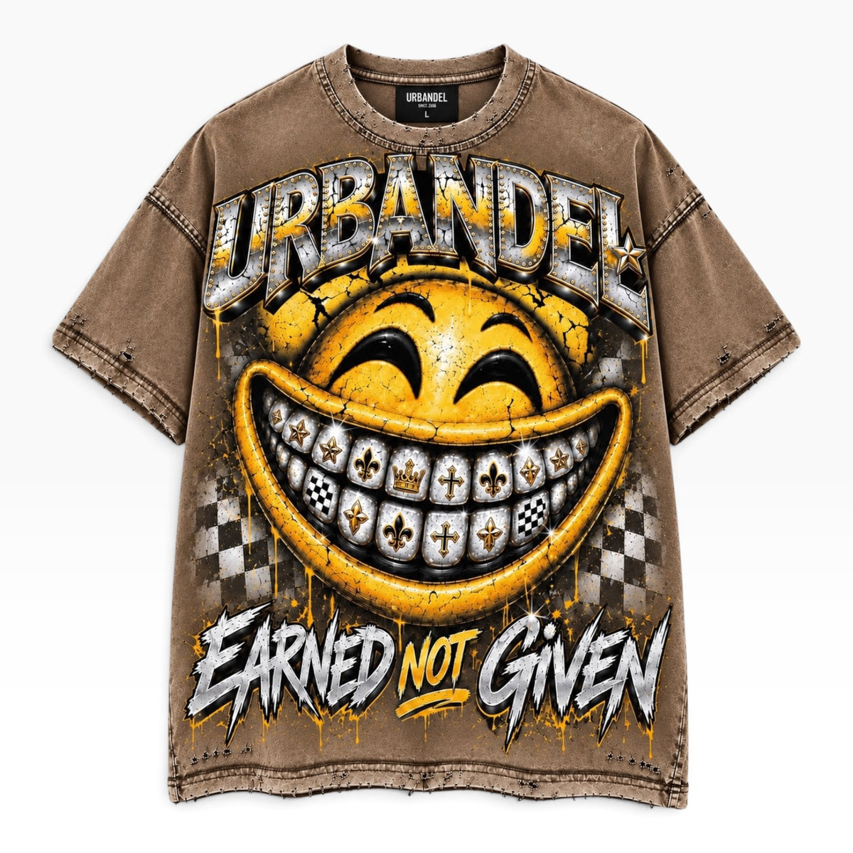 Earned Smile Heavyweight Tee – Washed Brown