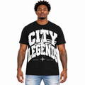 City Legends Denim Appliqué Tee – Black