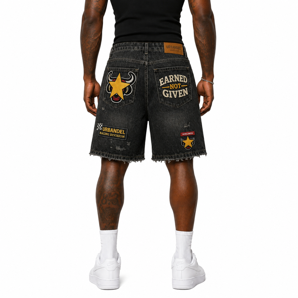 Iron City Racing Denim Shorts