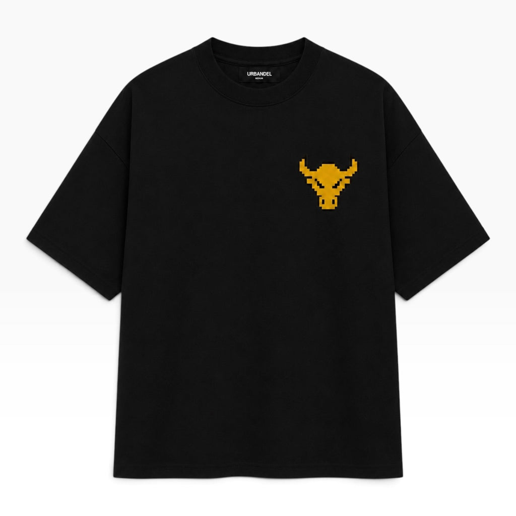 Pixel Bull Essential Tee – Black
