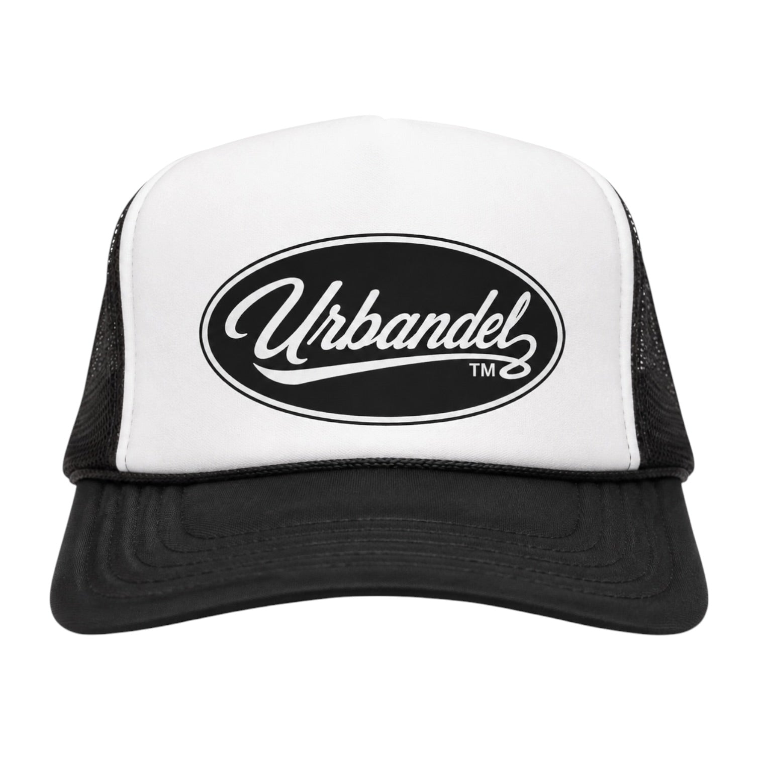 Heritage Script Trucker Hat – Black/White