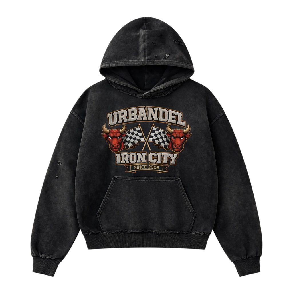 Iron City Bull” Vintage Hoodie
