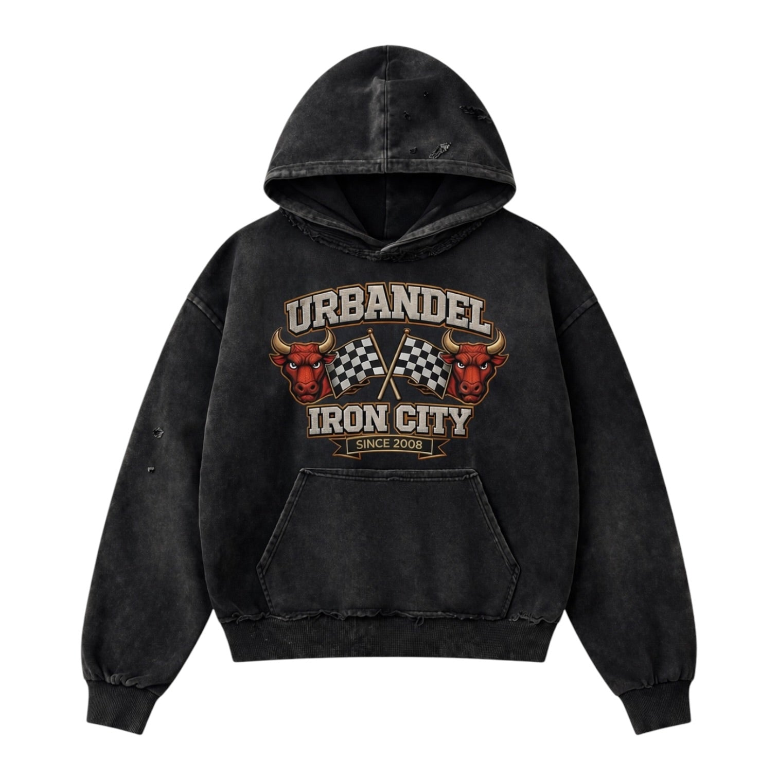 Iron City Bull” Vintage Hoodie