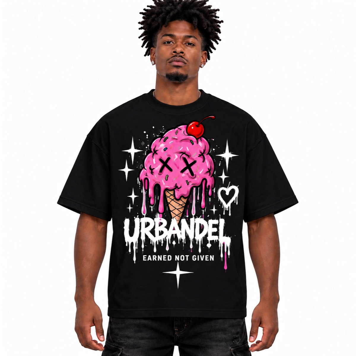 Melted Dreams Heavyweight Tee - Black