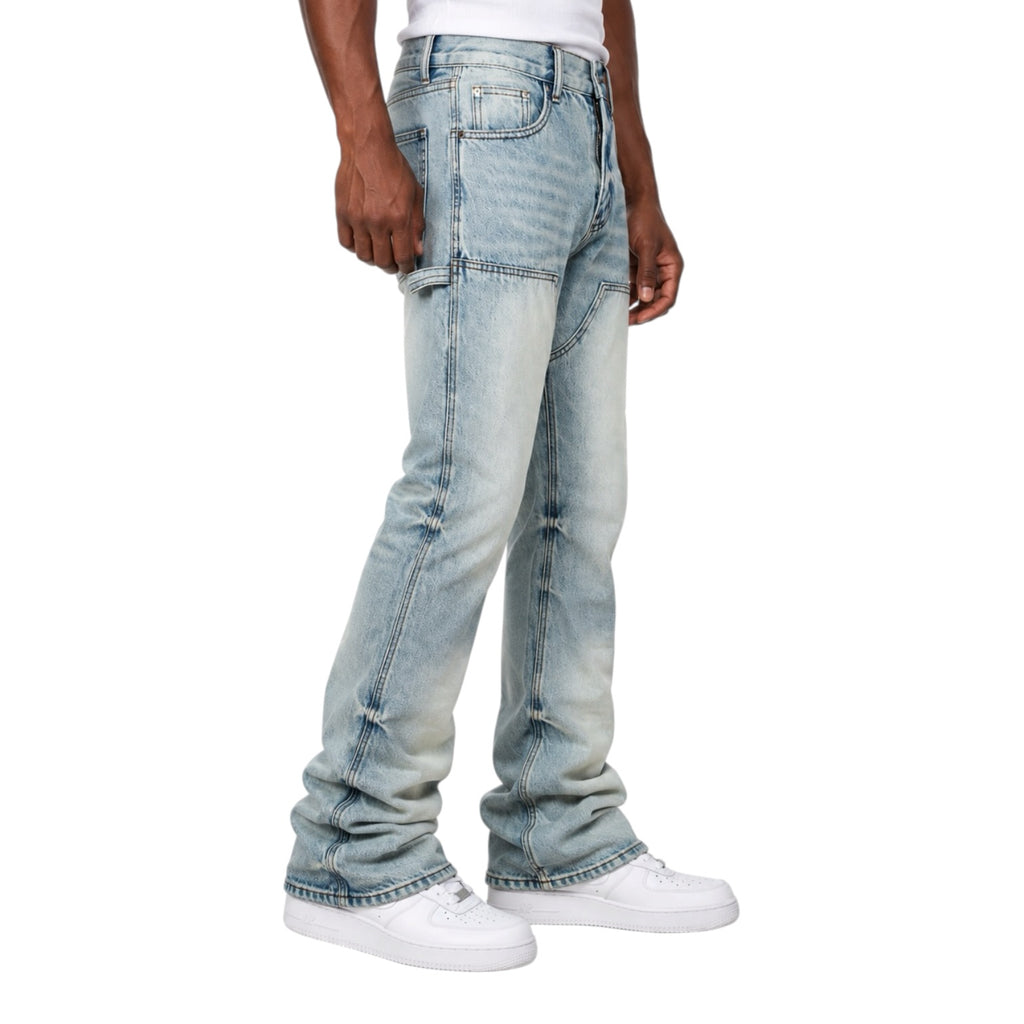 Glacier Blue Panel Stacked Denim