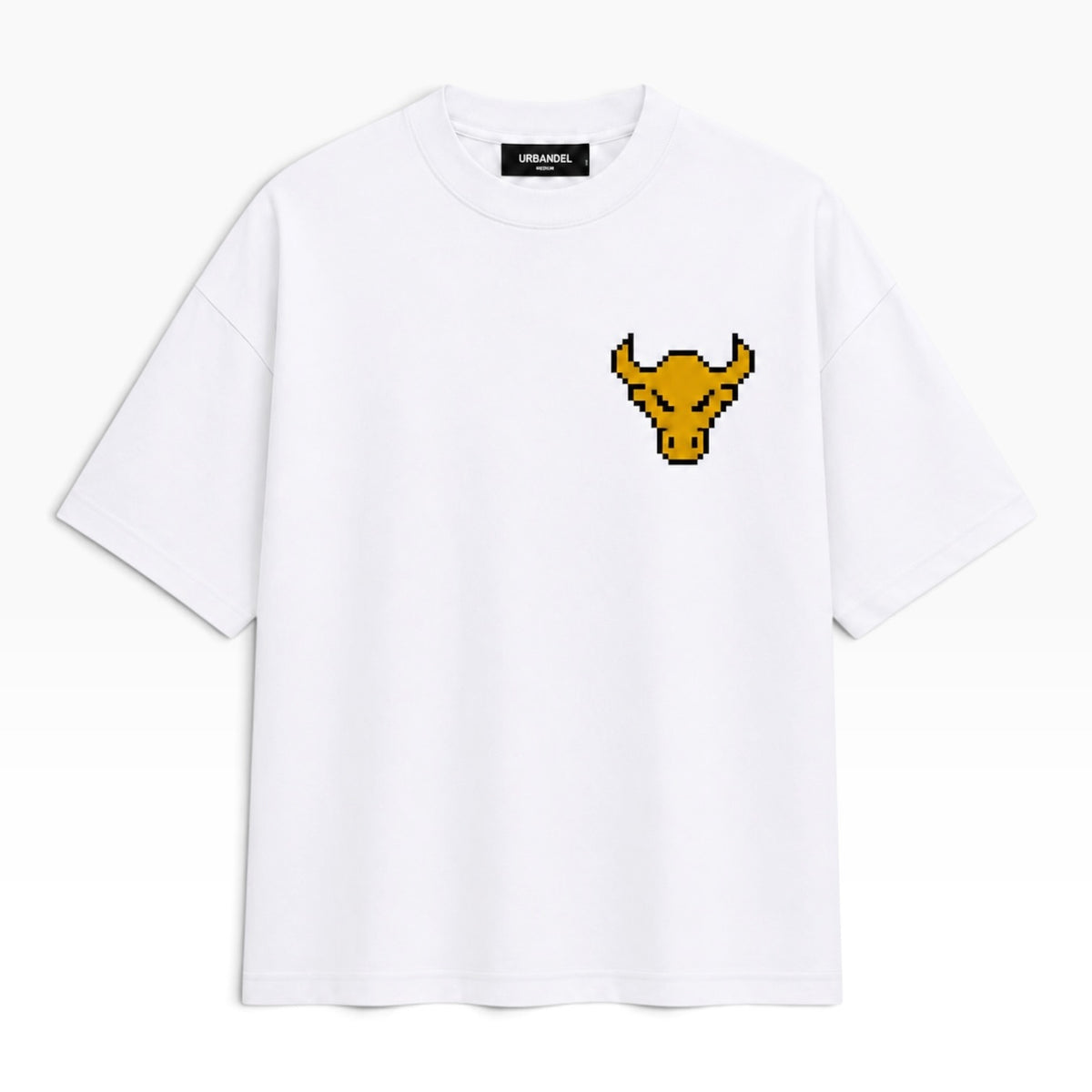 Pixel Bull Essential Tee – White