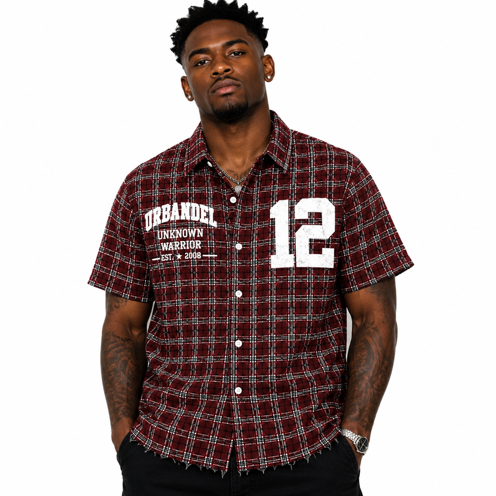 Earned Not Given Plaid Button Up
