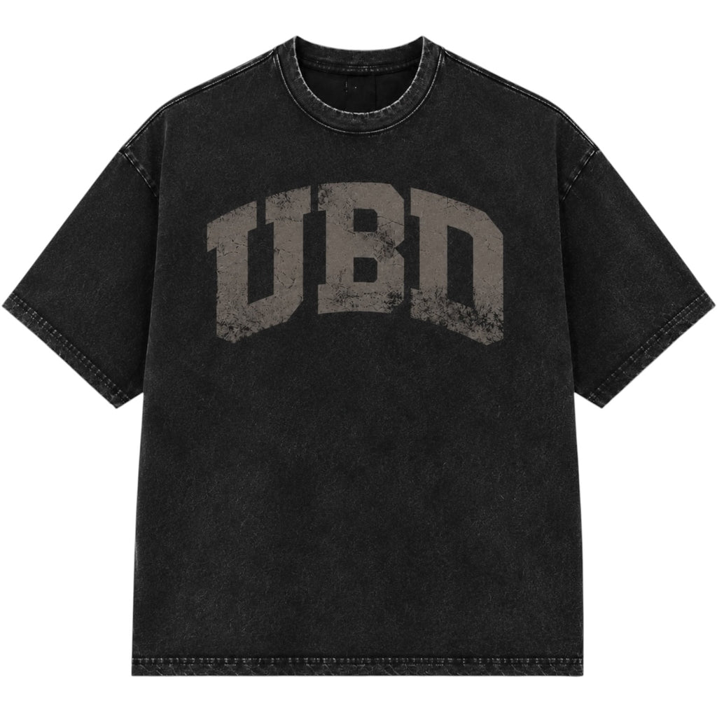 Cracked UBD Varsity Tee – Vintage Black