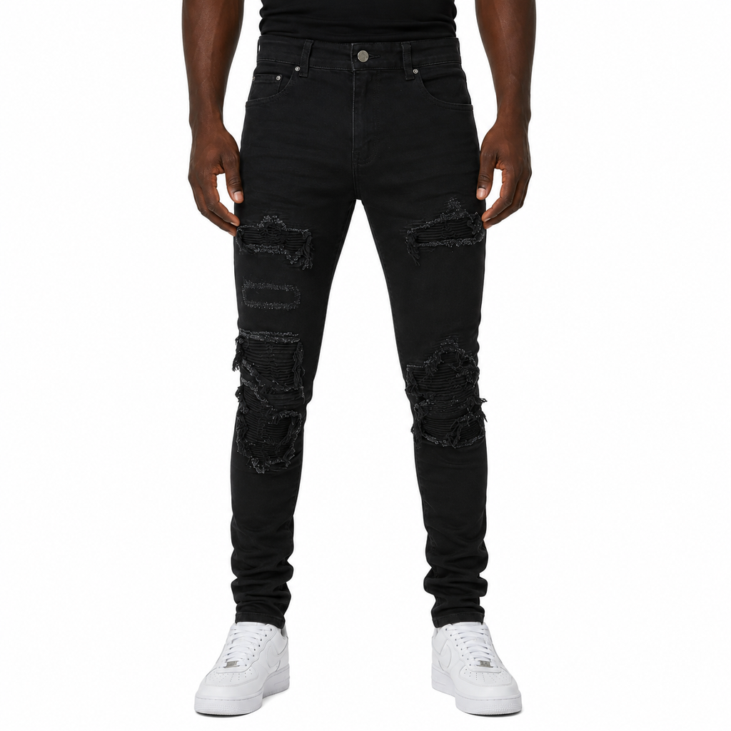 Noir Shred Denim