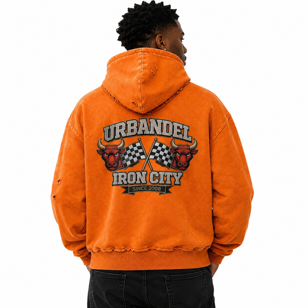 Blaze Iron City Bull” Vintage Hoodie