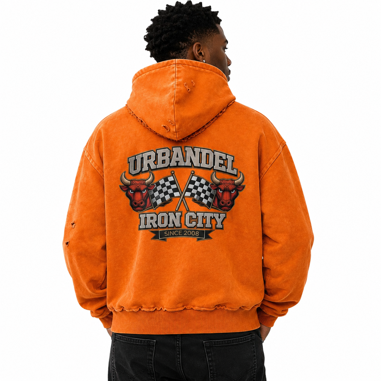 Blaze Iron City Bull” Vintage Hoodie