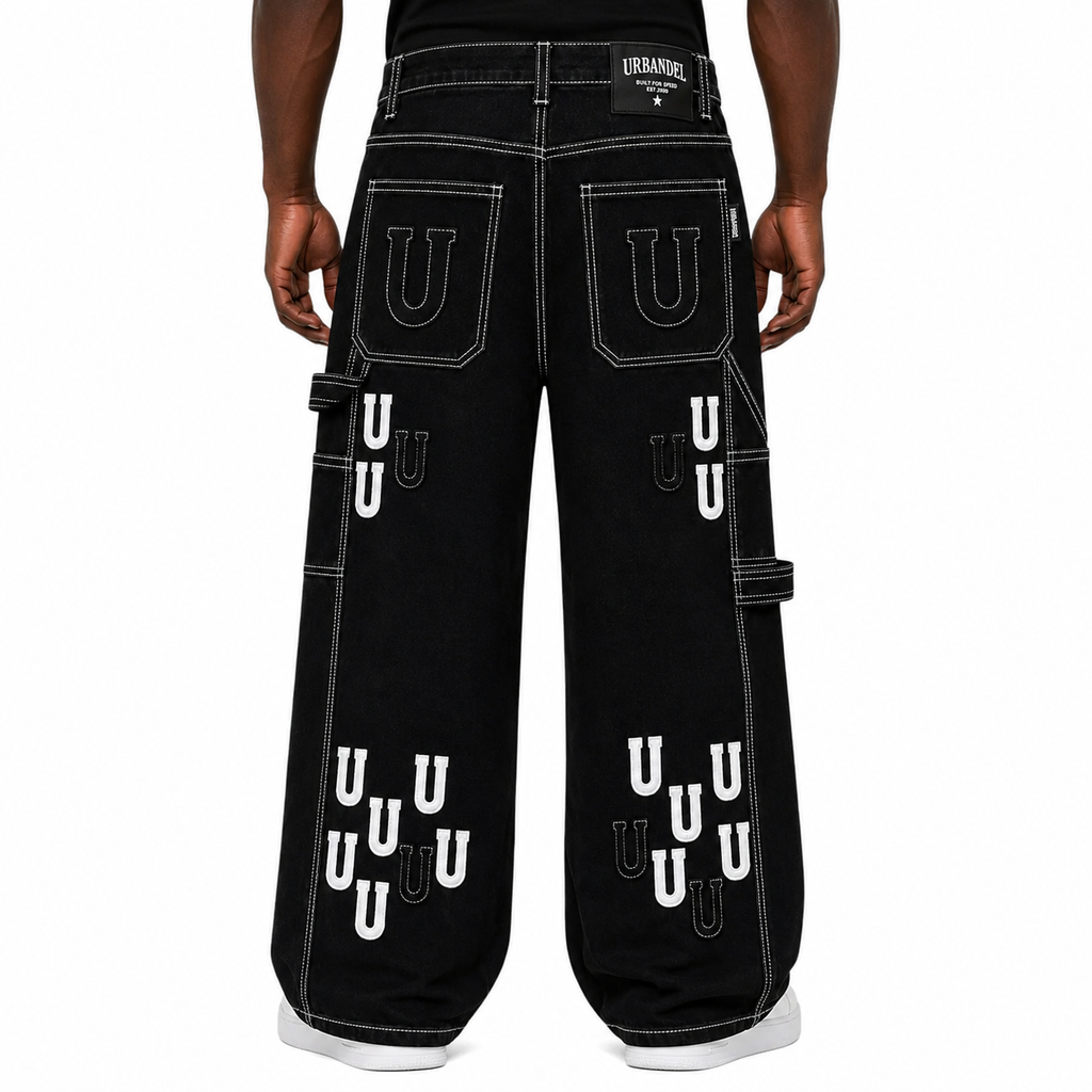 Iron Utility U” Distressed Denim (Black)