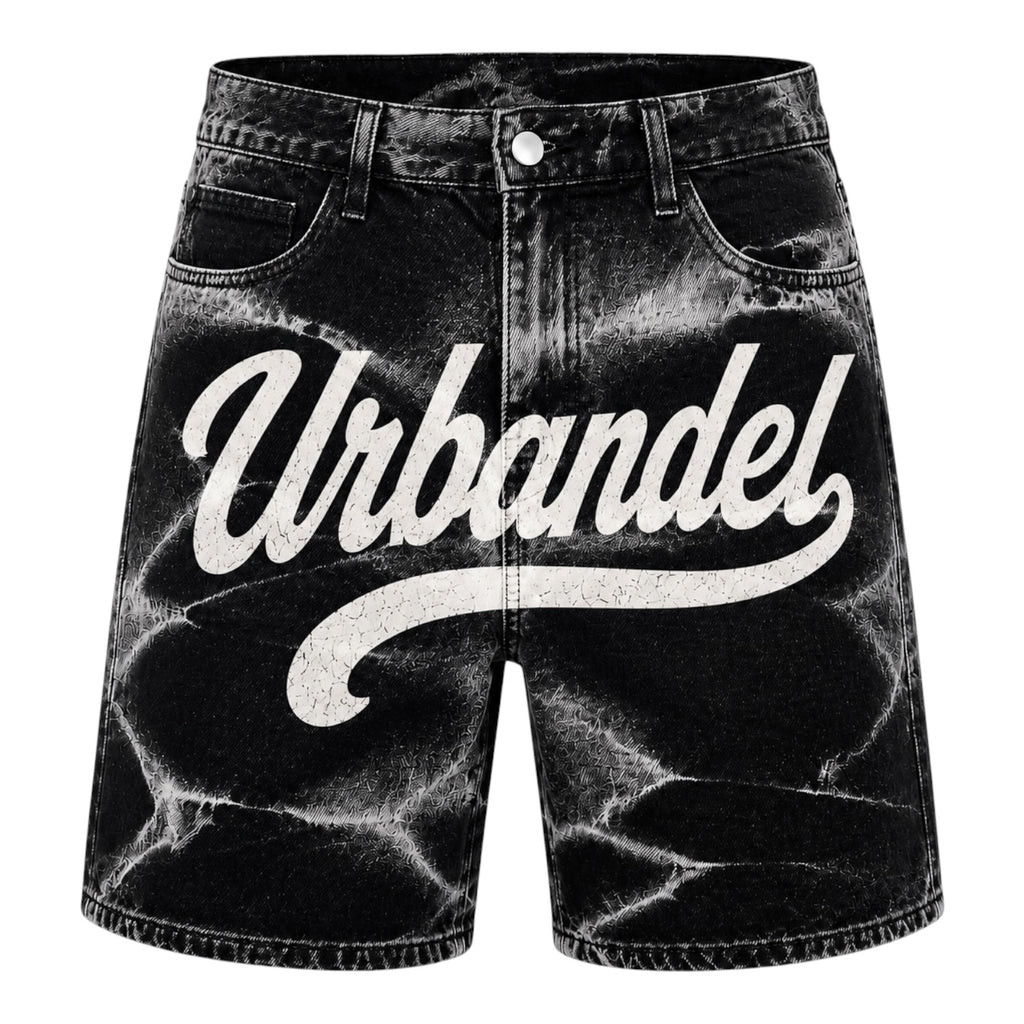 Lightning Wash Denim Shorts