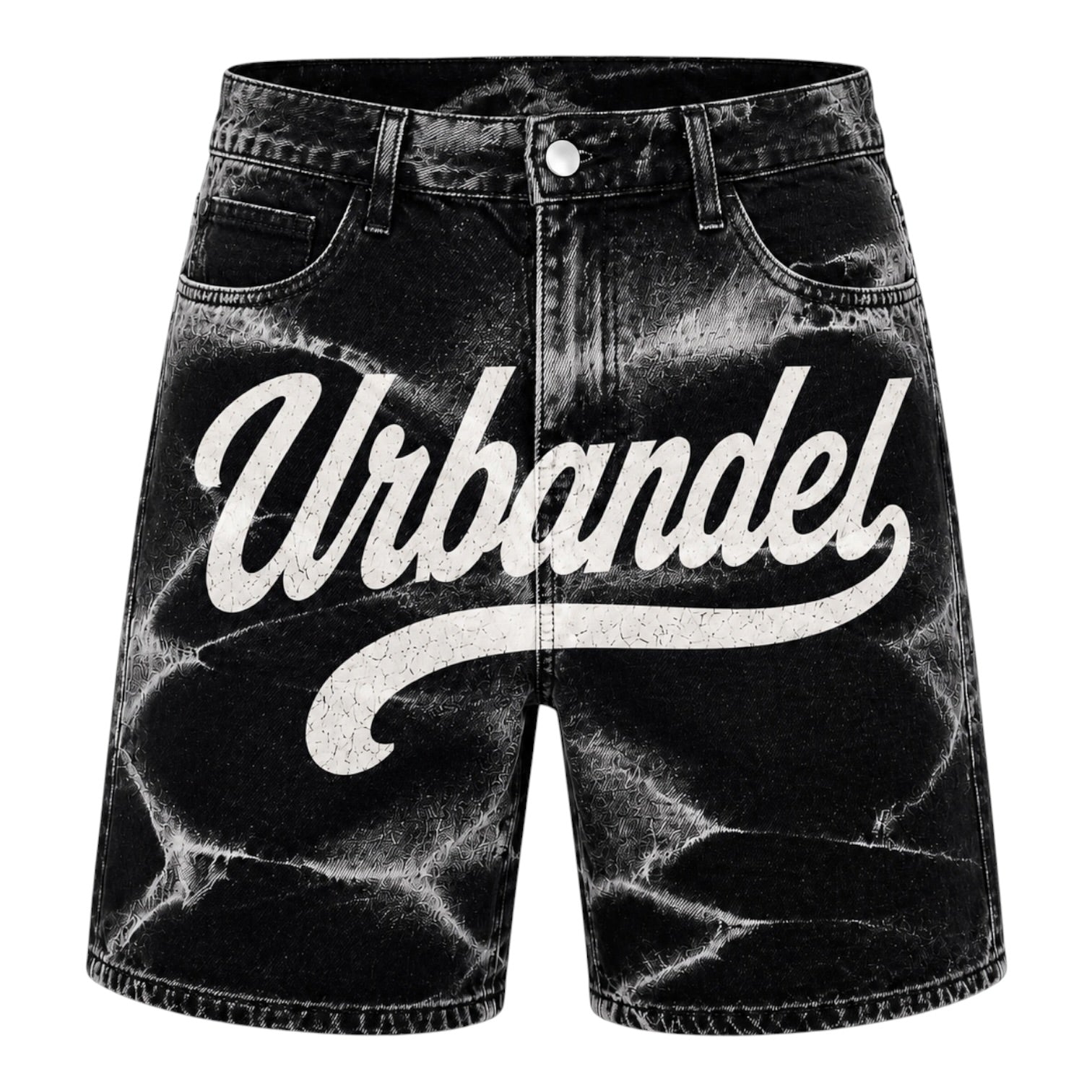 Lightning Wash Denim Shorts