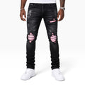 Midnight Rose Distressed Denim