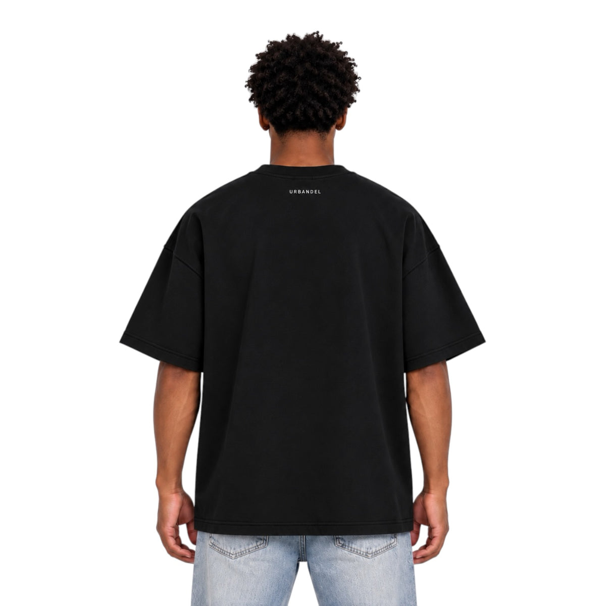 City Legends Denim Appliqué Tee – Black