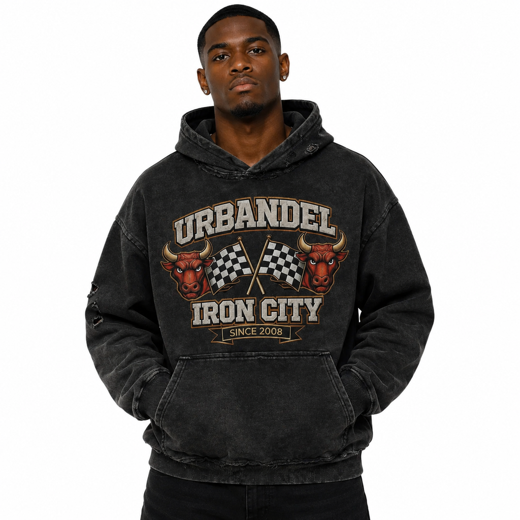 Iron City Bull” Vintage Hoodie