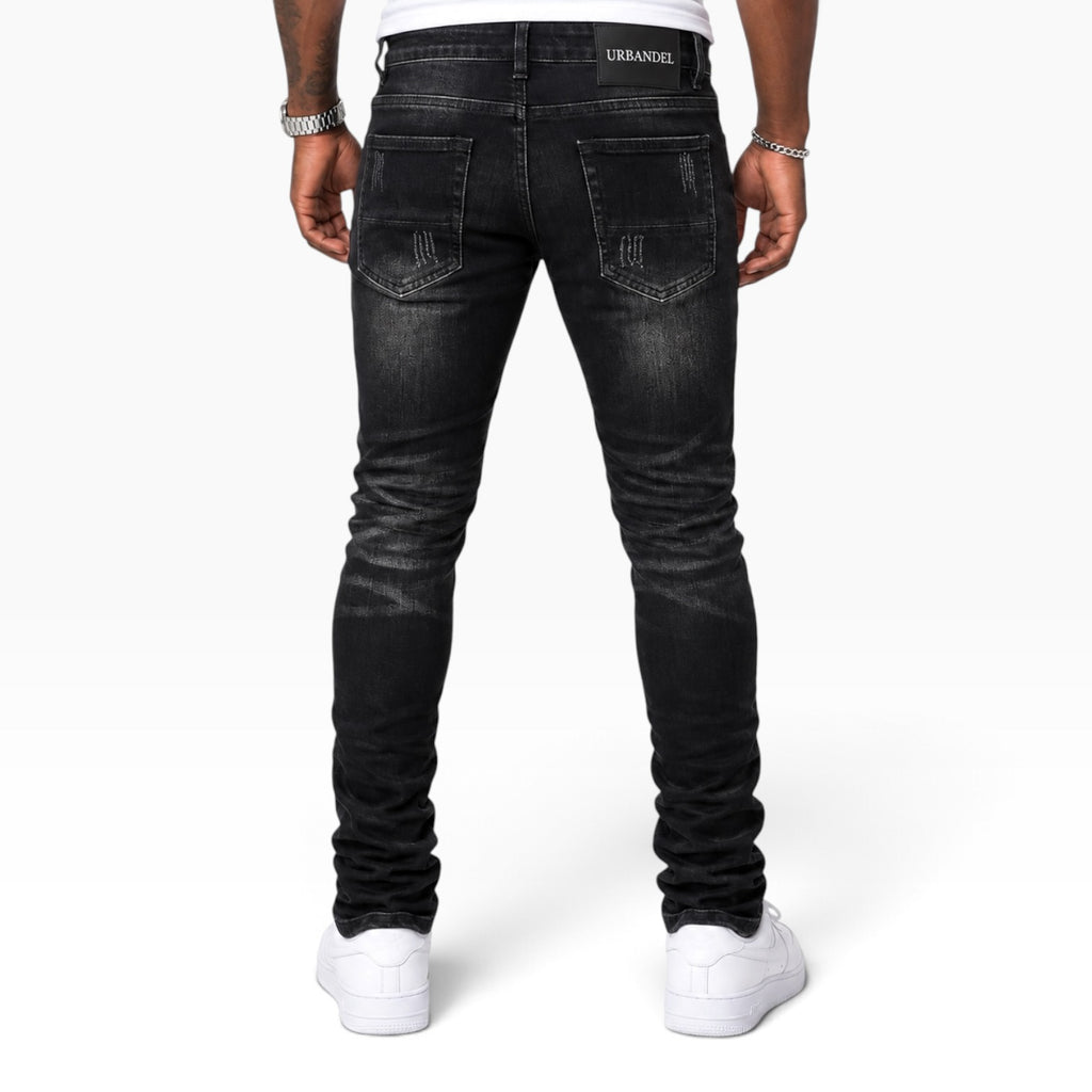 Midnight Rose Distressed Denim