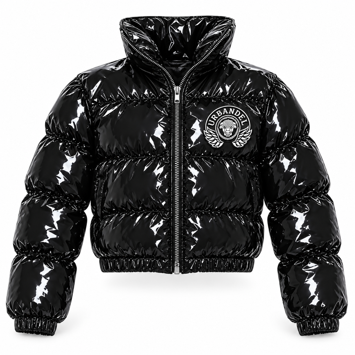 Bull Legacy Cropped Puffer Jacket – Black