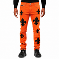 Fleur Legacy Leather Appliqué Stacked Denim