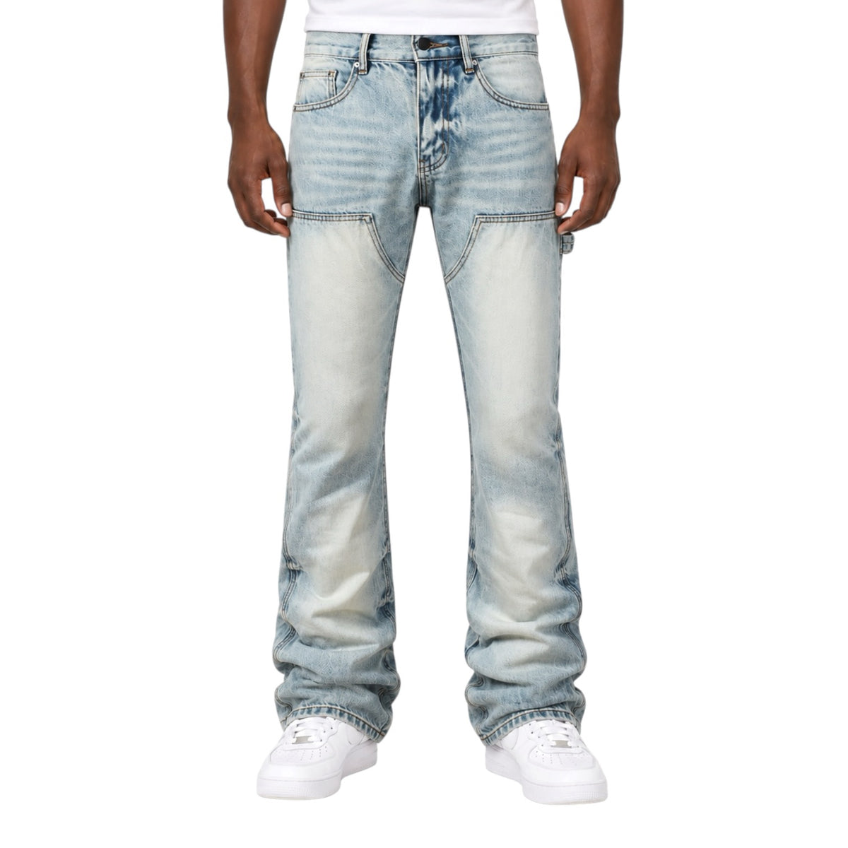 Glacier Blue Panel Stacked Denim