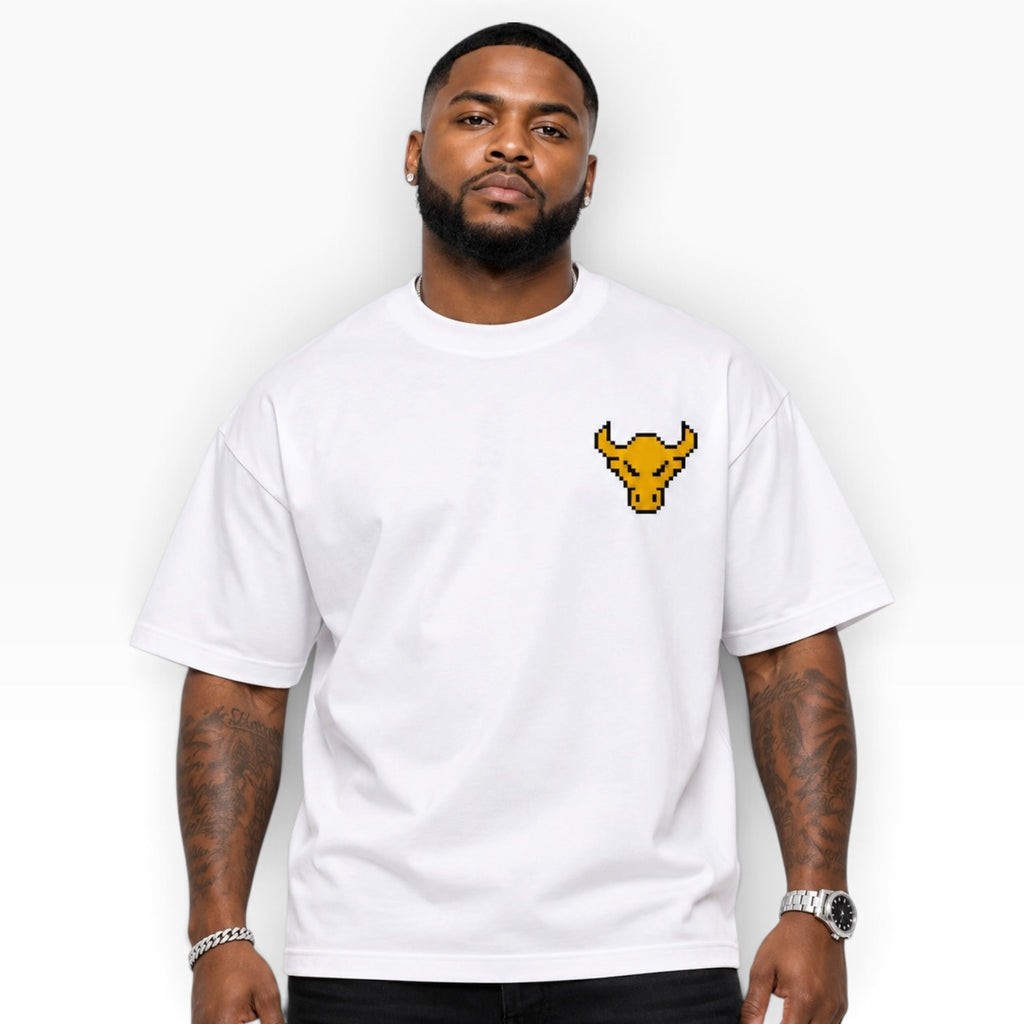 Pixel Bull Essential Tee – White