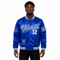 City Legends Satin Varsity Jacket – Royal Blue