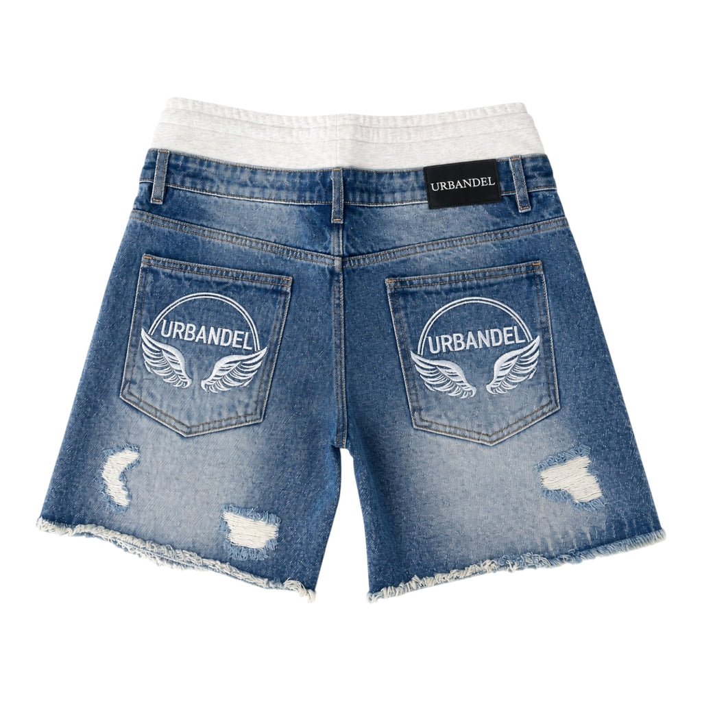 Angel Core Distressed Denim Shorts