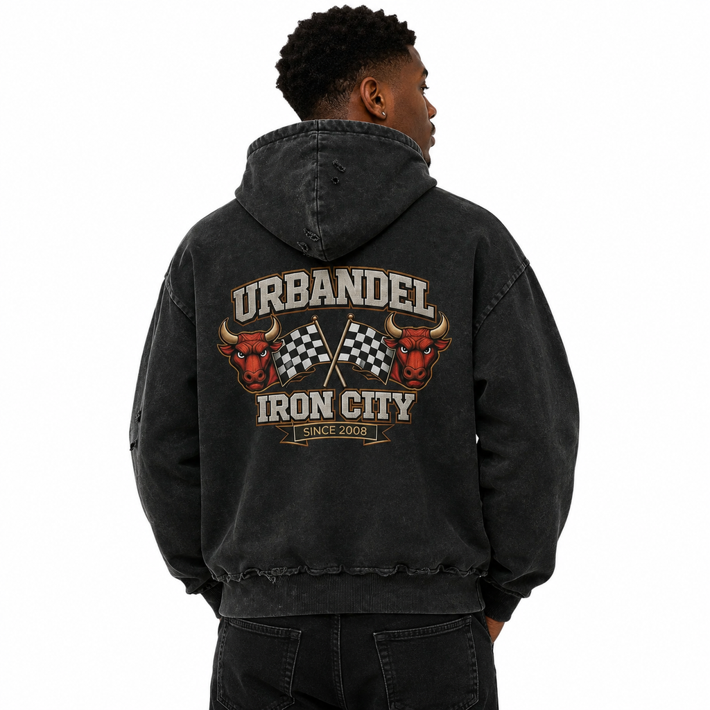 Iron City Bull” Vintage Hoodie