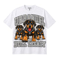 Bull Legacy Rottweiler Graphic Heavyweight Tee – White